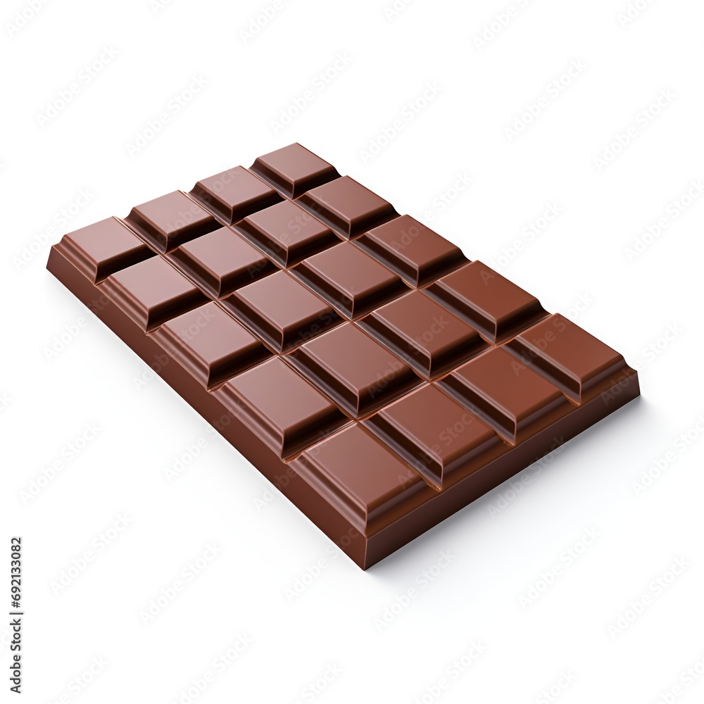 3D Chocolate Bar Icon on White Background 3D Chocolate Bar Icon on White Background