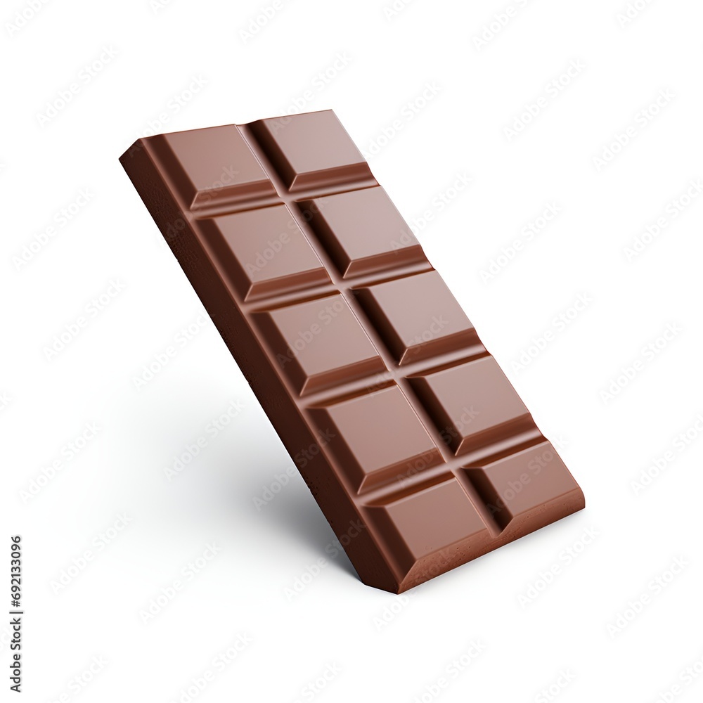 3D Chocolate Bar Icon on White Background 3D Chocolate Bar Icon on White Background
