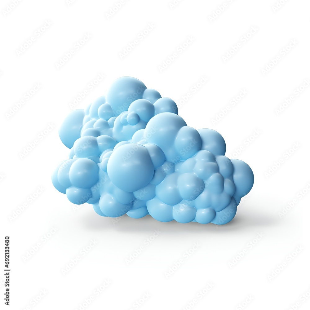 3D Cloud Icon on White Background 3D Cloud Icon on White Background