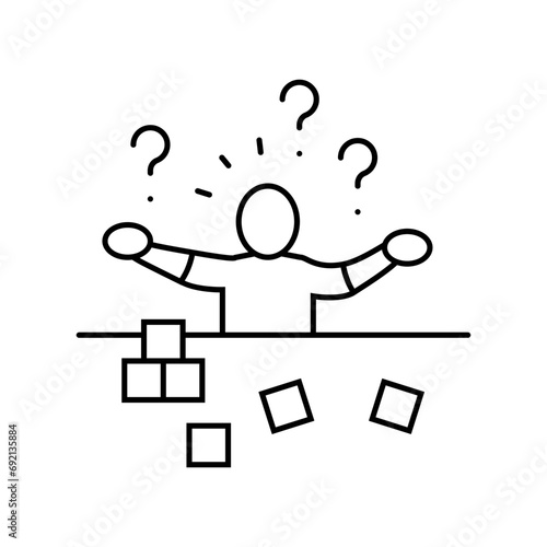 developmental delays occupational therapist line icon vector. developmental delays occupational therapist sign. isolated contour symbol black illustration