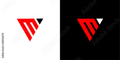 vector logo m abstract combination of triangles