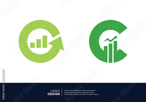 Collection of Letter C logo designs for business finance and investment.