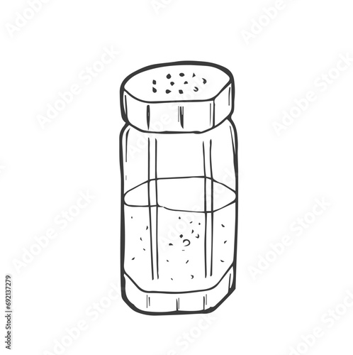 pepper or salt doodle vector illustration.