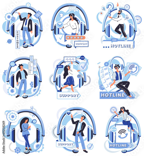 Help desk vector illustration. A help desk consultation is bridge between users and complex world information technology In business landscape, help desk is backbone efficient online communication