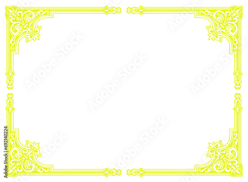 vintage frame with ornament, frame for a text and photo vector illustration