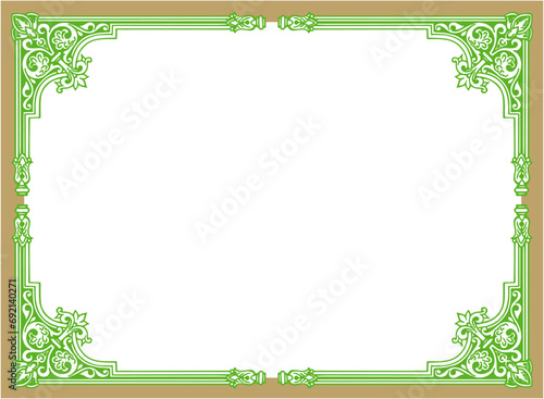 vintage frame with ornament, frame for a text and photo vector illustration