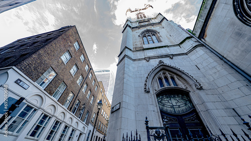 St Dunstan-in-the-East Church main tower, London, United Kingdom photo