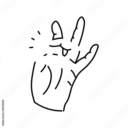 fine motor skills occupational therapist line icon vector. fine motor skills occupational therapist sign. isolated contour symbol black illustration