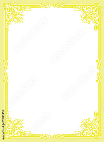 vintage frame with ornament, frame for a text and photo vector illustration