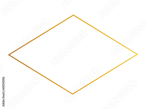 Abstract White Background With Gold Frame