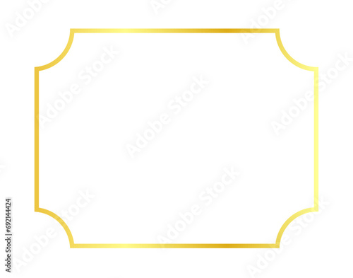 vector realistic golden frame