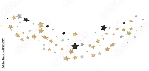 Enchanting 3D Gold Stars Rain: A Celestial Delight for the Eyes