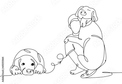 Dog. Homeless. Pet. One line