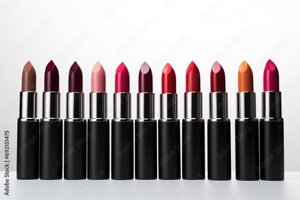 Colorful lipstick on white background Colorful lipstick on white background