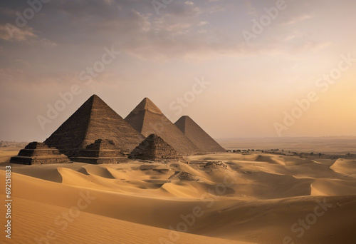 Sands of Time Exploring Egypt's Majestic Pyramids photo