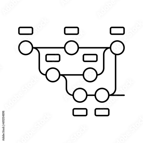 version control software line icon vector. version control software sign. isolated contour symbol black illustration