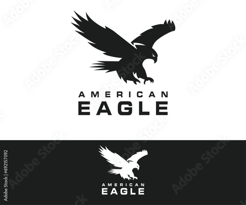 American Eagle Symbol Vector PNG, Fly Eagle, USA Wildlife