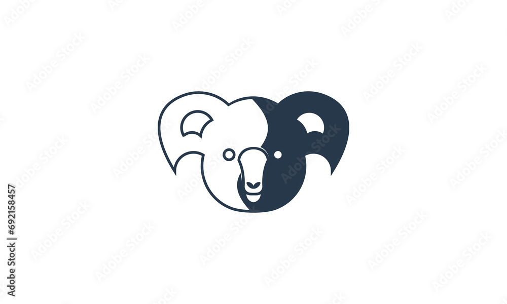 koala head icon logo design vector illustration koala head icon logo design vector illustration