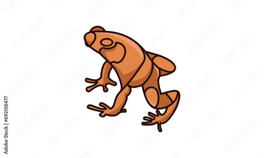 Obraz premium frog logo design vector illustrationfrog logo design vector illustration