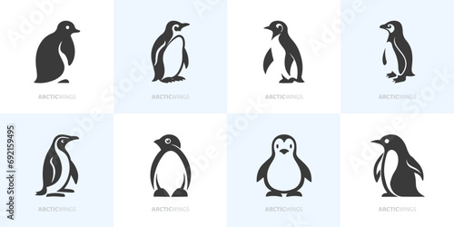 Moderne minimalistische Pinguin-Firmenlogos | Vektor Grafik Bündel für Unternehme