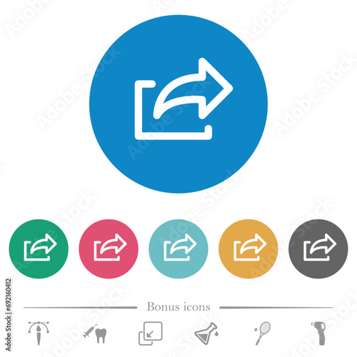 Export symbol flat round icons