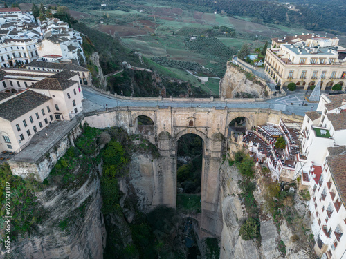 Vistas aéreas de Ronda al Alba