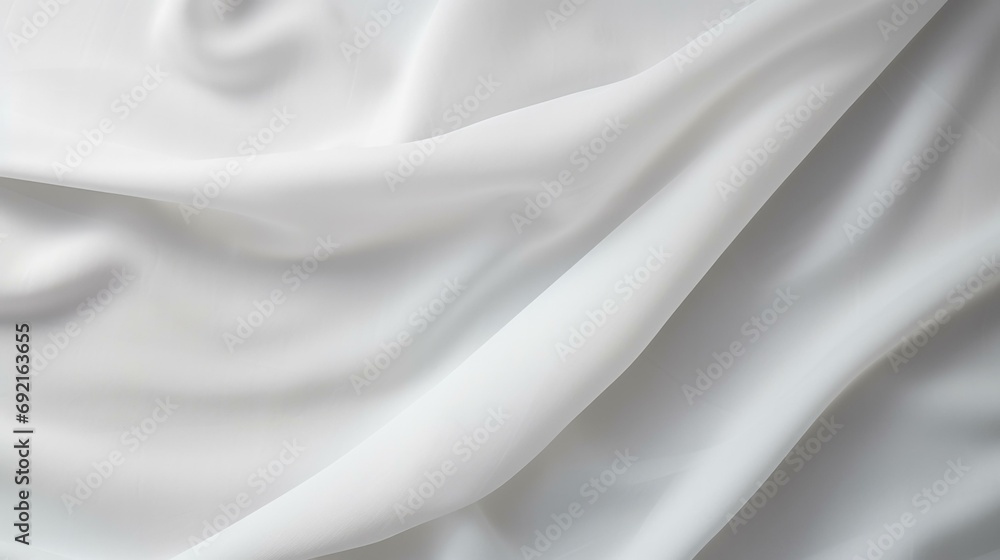 A luxurious white silk fabric with elegant folds. Generative AI. A luxurious white silk fabric with elegant folds. Generative AI.