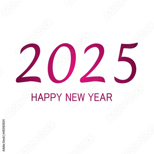 2025 happy new year vector, 2025 number design, 2025 year vector illustration.