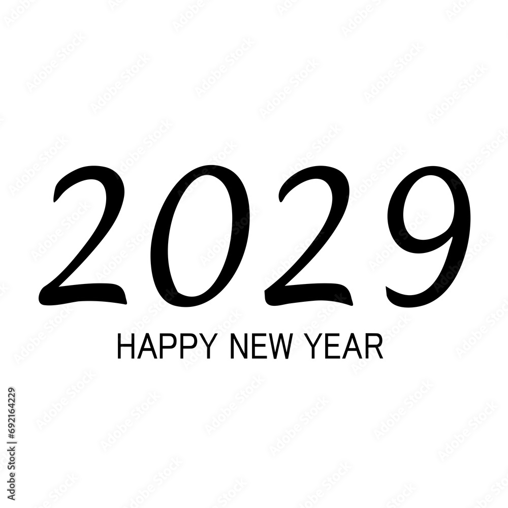 Happy new year 2029 background. Holiday greeting card design, vector, Vector illustration. - obrazy, fototapety, plakaty 