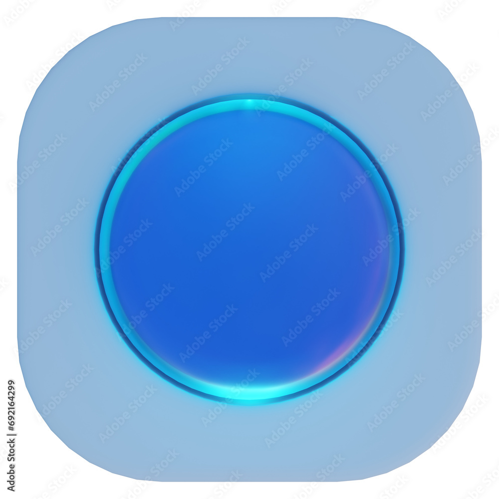 Button on the white background. 3d rendering. Button on the white background. 3d rendering.