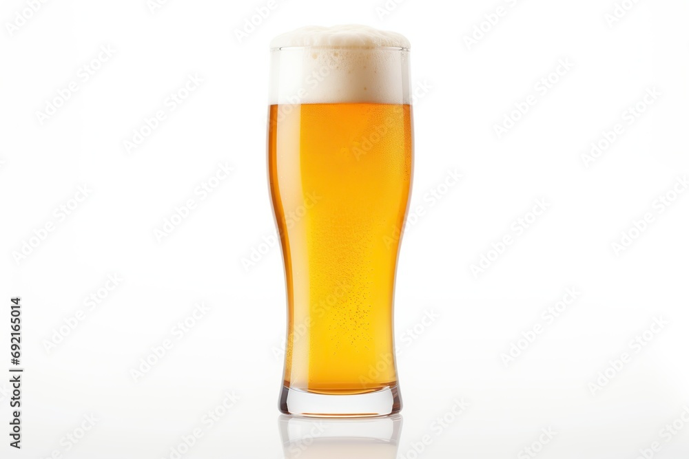 Glass of beer isolated on white background Glass of beer isolated on white background