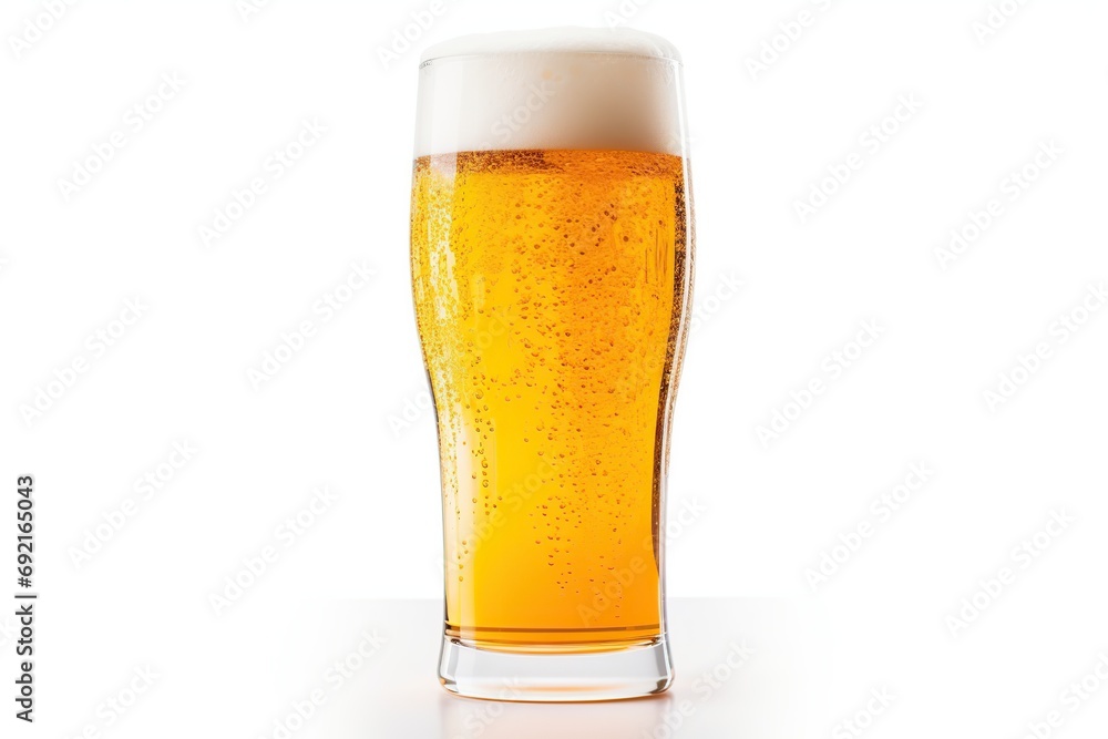 Glass of beer isolated on white background Glass of beer isolated on white background