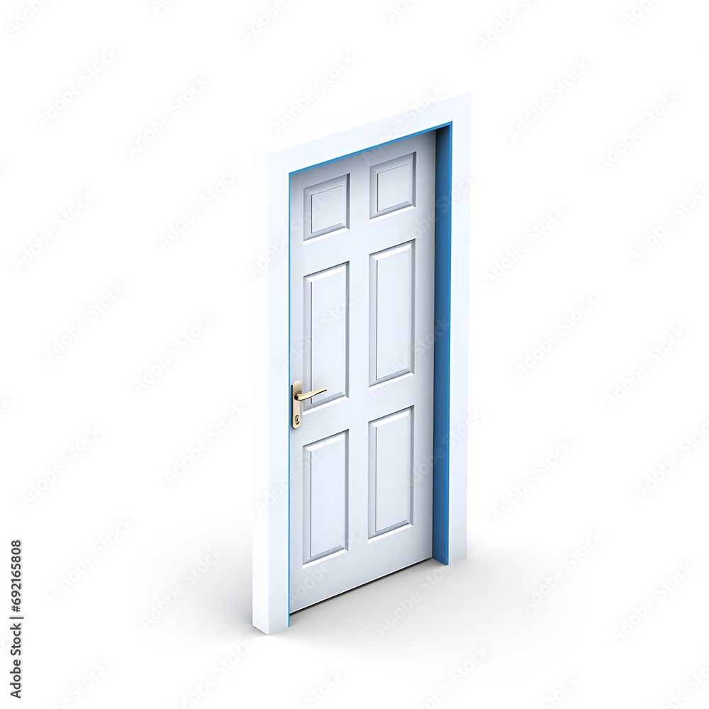 Minimalistic Door Icon on White Background Minimalistic Door Icon on White Background