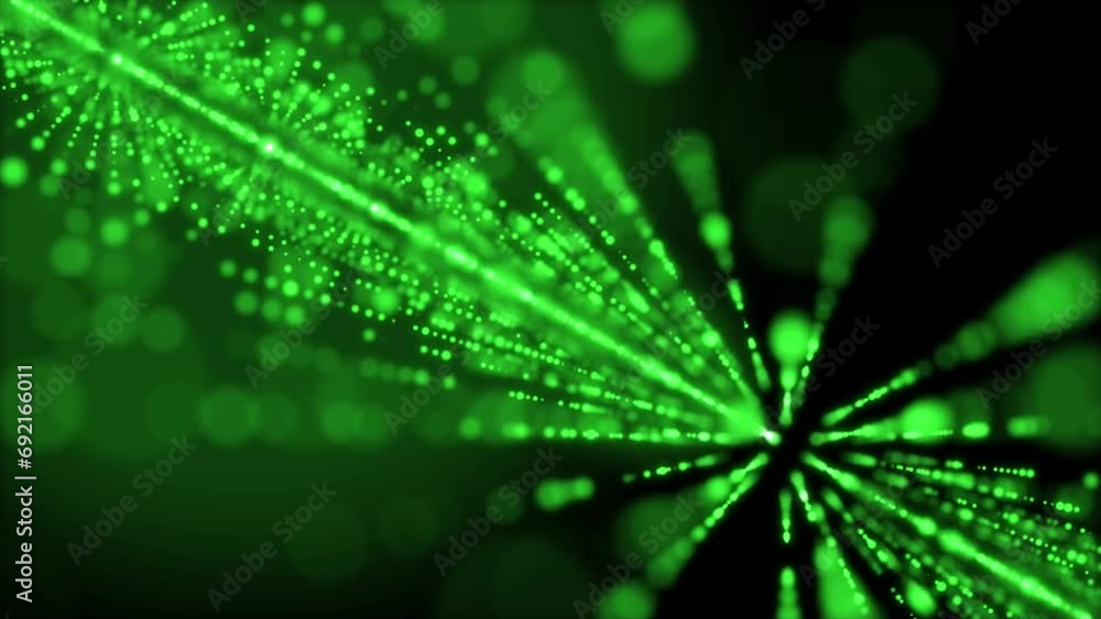 Background of green stripes with dots that move, abstraction Background of green stripes with dots that move, abstraction