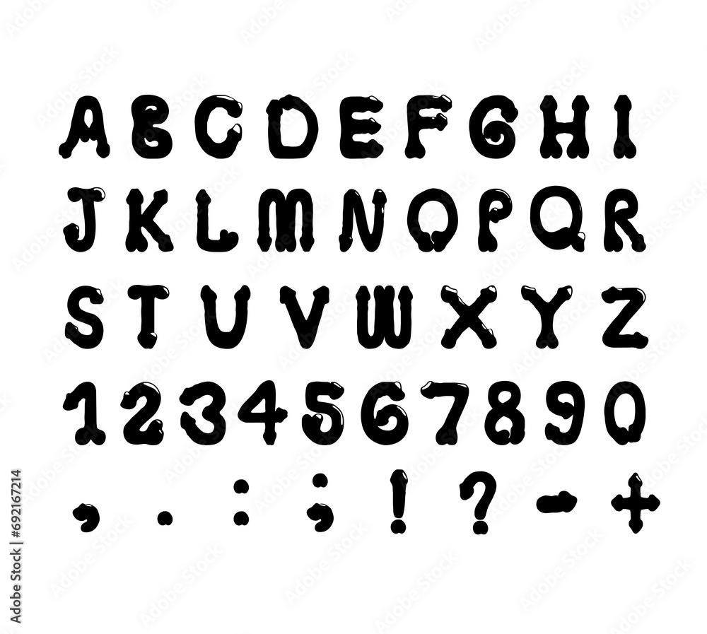 Erotic alphabet letters and numbers stylized as male reproductive organs as a decoration for parties Erotic alphabet letters and numbers stylized as male reproductive organs as a decoration for parties