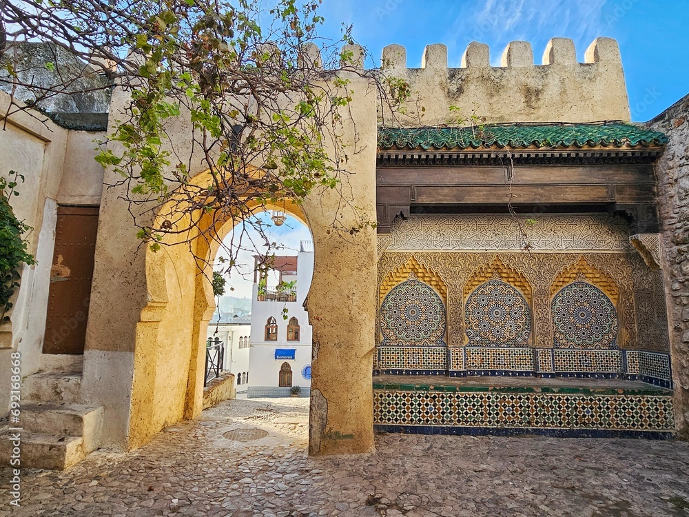 Fototapeta premium access door to the kasbah of Tangier, Morocco