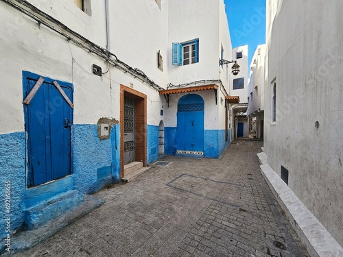 narrow street in the kasbah of Tangier, Morocco