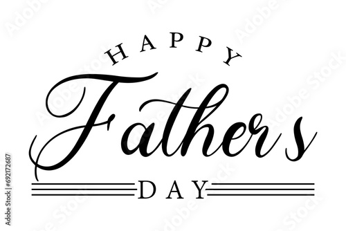 Happy fathers day lettering vector illustration.