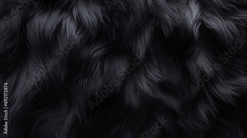 Black fur background.