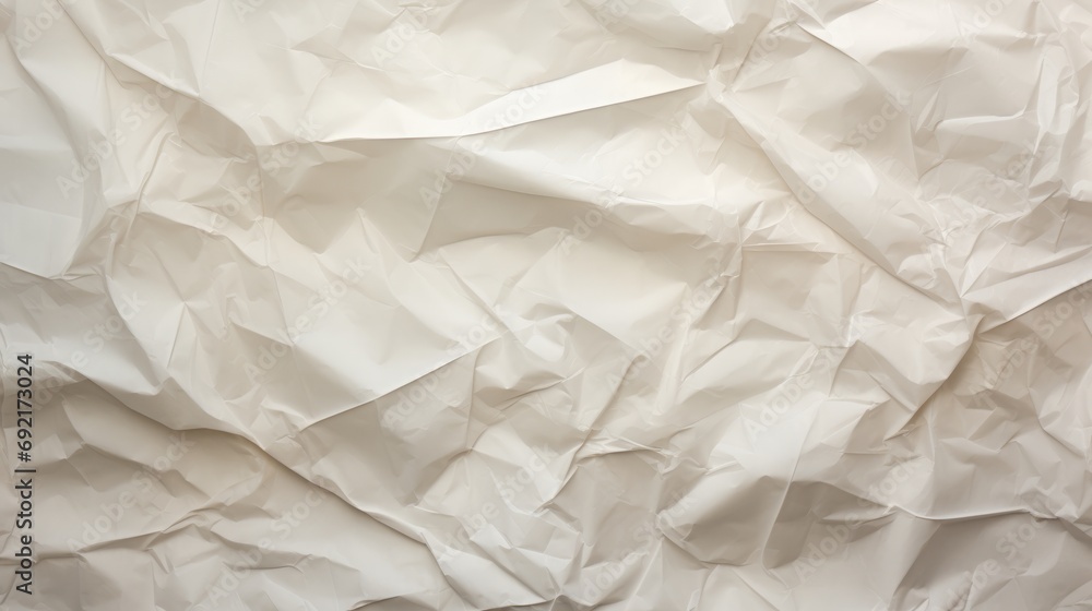 Obraz premium Crumpled white paper background.