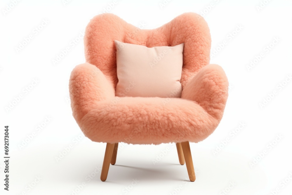 peach fuzz sofa on white background peach fuzz sofa on white background