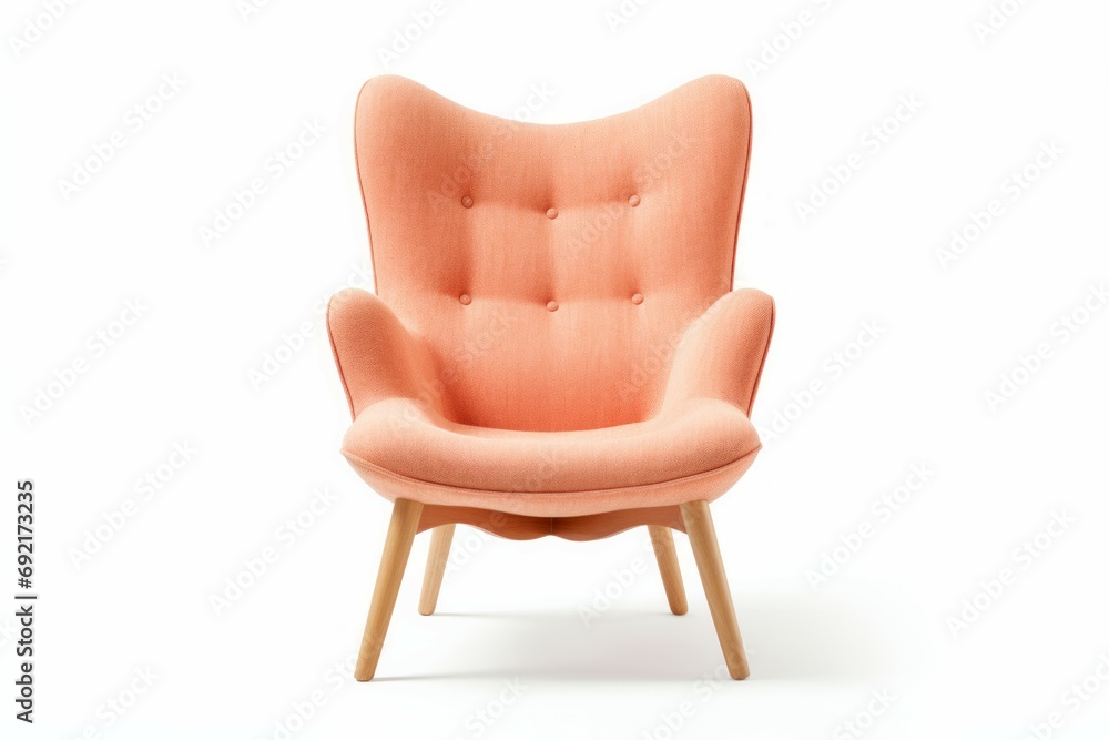 peach fuzz sofa on white background peach fuzz sofa on white background