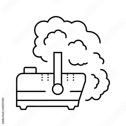 smoke machine disco party line icon vector. smoke machine disco party sign. isolated contour symbol black illustration