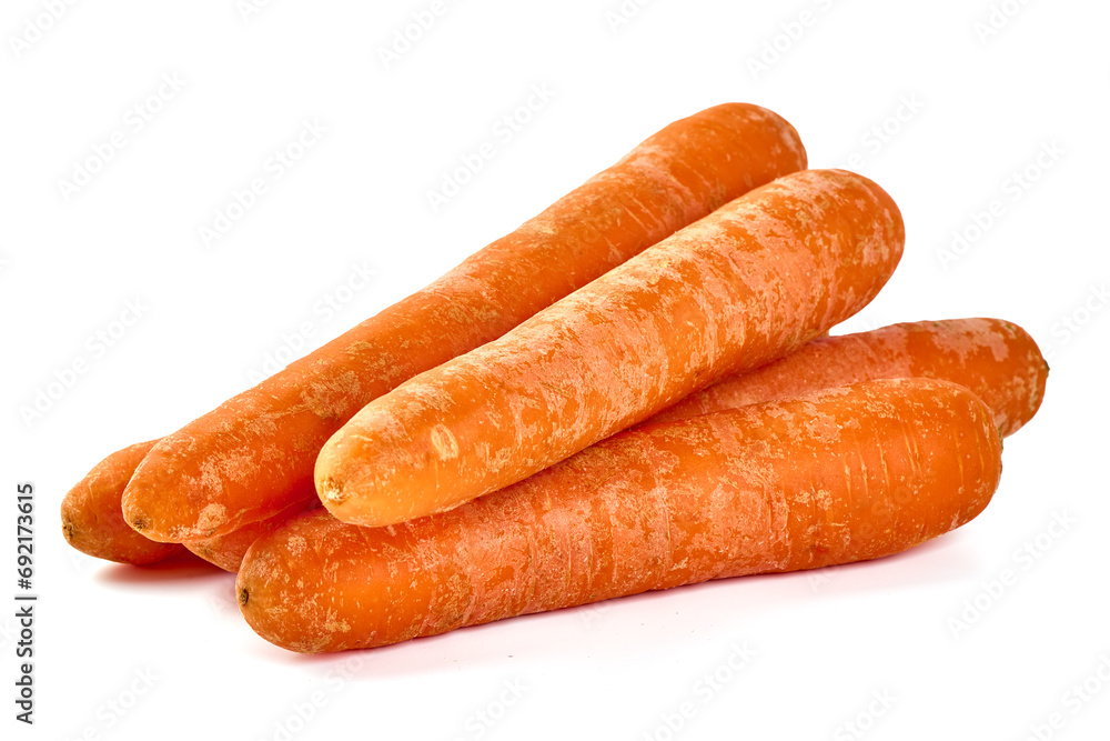 Fresh unpeeled organic carrot, isolated on white background. Fresh unpeeled organic carrot, isolated on white background.