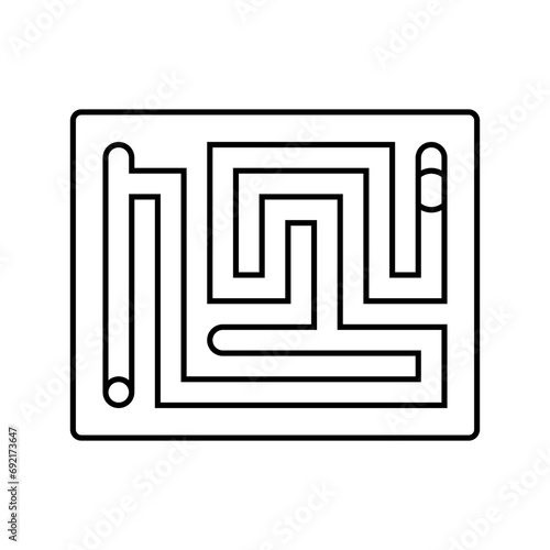 marble maze fidget toy line icon vector. marble maze fidget toy sign. isolated contour symbol black illustration