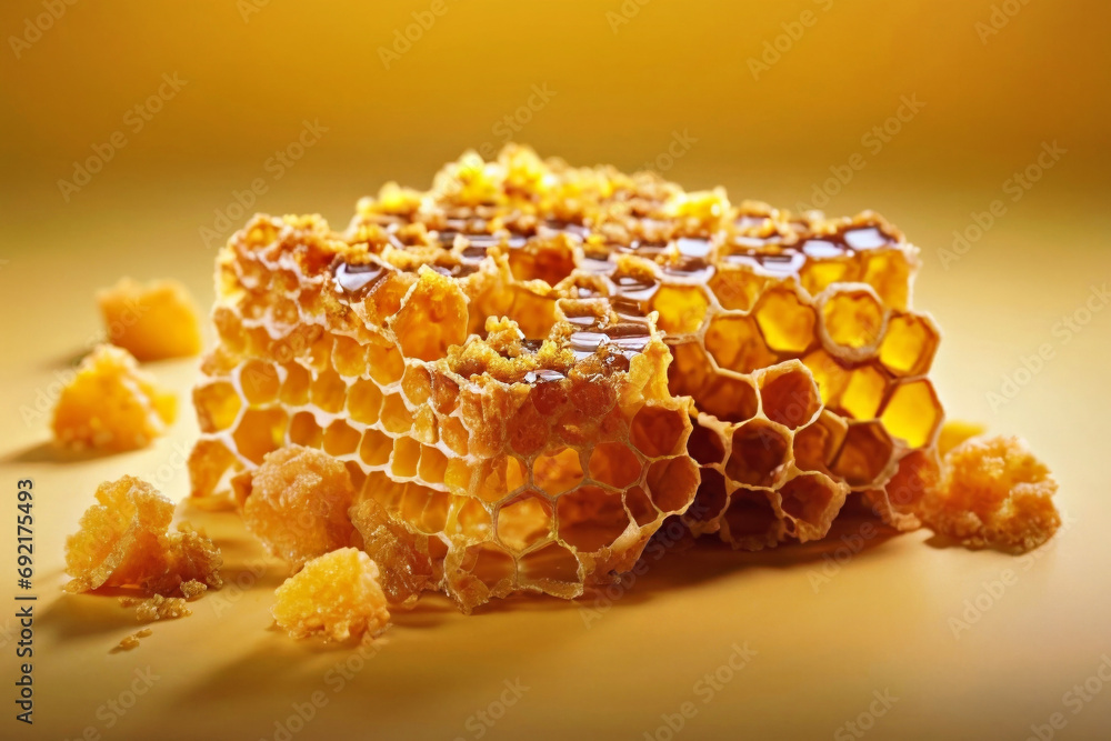Close-Up Shot of a Honey Drop on a Table
