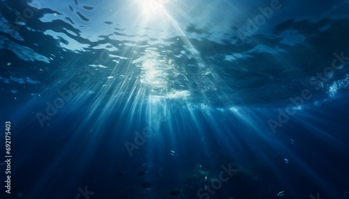 perfectly seamless of deep blue ocean waves from underwater background,  © mh.desing