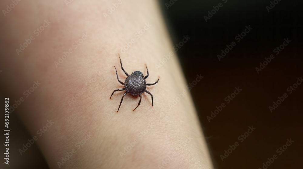 Obraz premium bug on human skin.