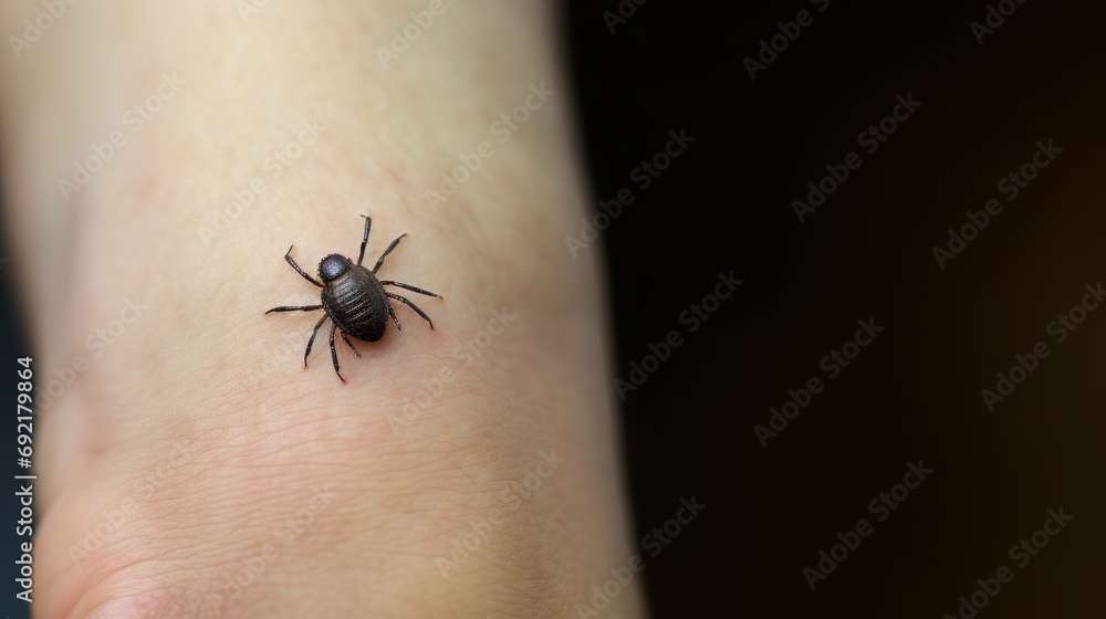 Obraz premium bug on human skin.