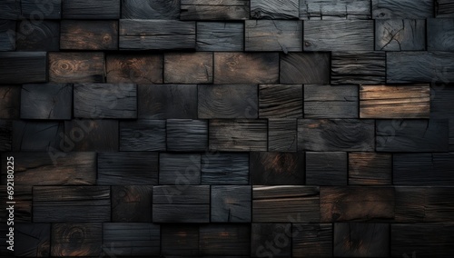 a closeup image of burned wooden surfaces with the pattern and grain
